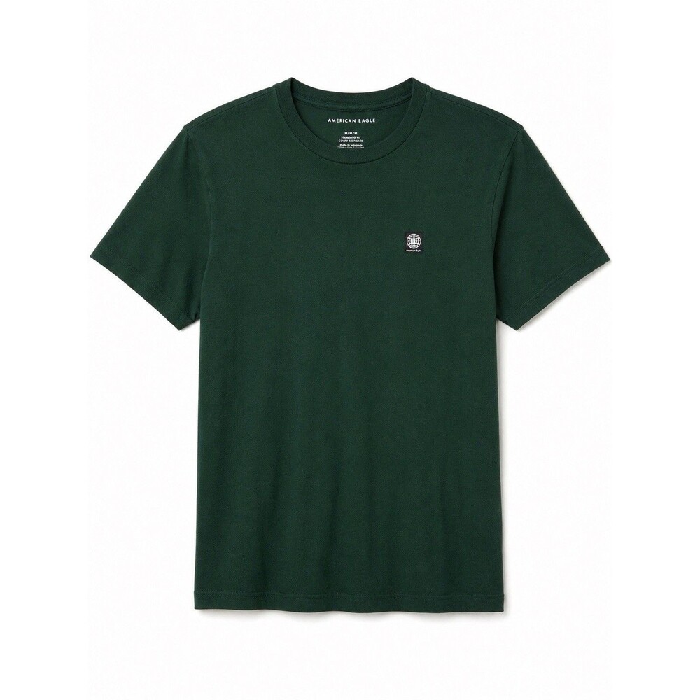 American Eagle Outfitters Shirt Men's Medium Green AE USA Globe Graphic Tee